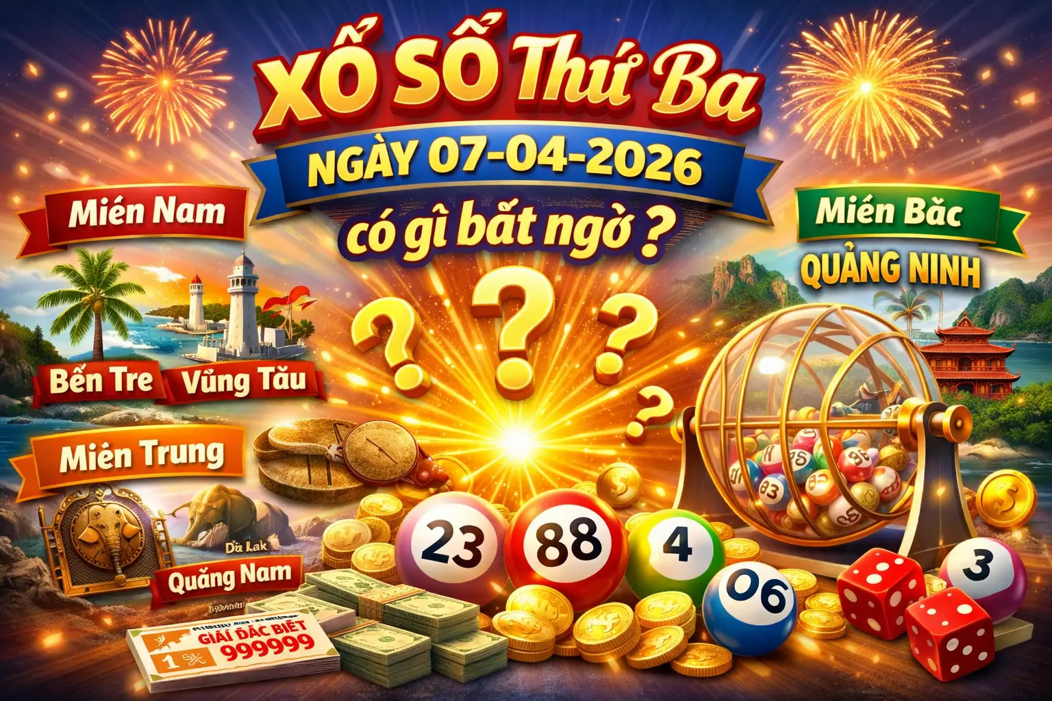XỔ SỐ Thứ Ba NGÀY 07-04-2026 có gì bất ngờ?